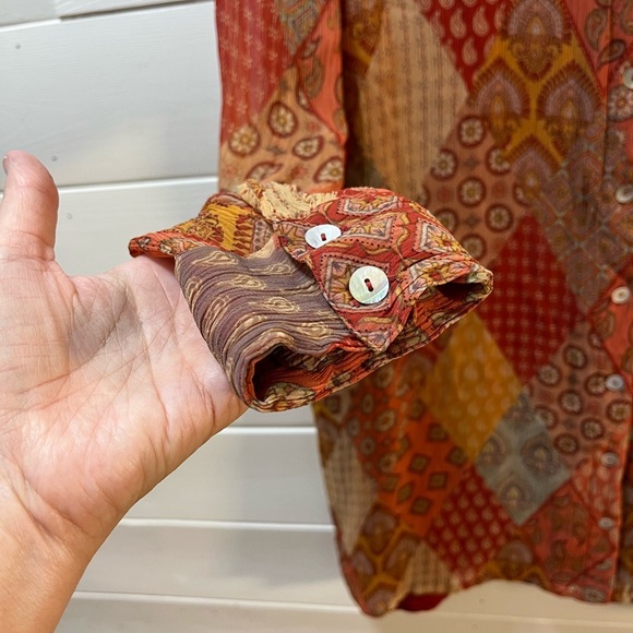 ❣️SARAH PACINI – Patchwork Button-Up Tunic/Dress (Size 01 / S) - Picture 6 of 9